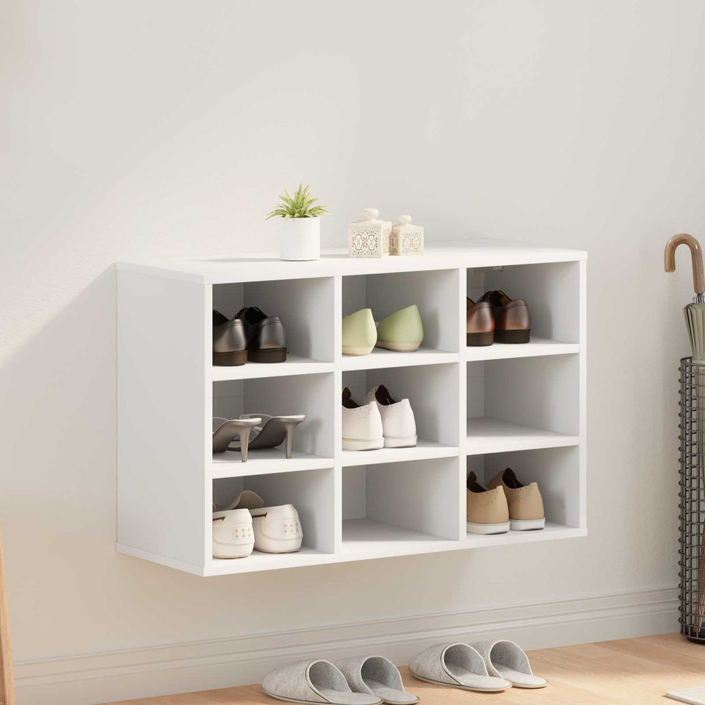 vidaXL Szafka na buty Biały 77,5 x 30 x 51 cm Materiał drewnopochodny