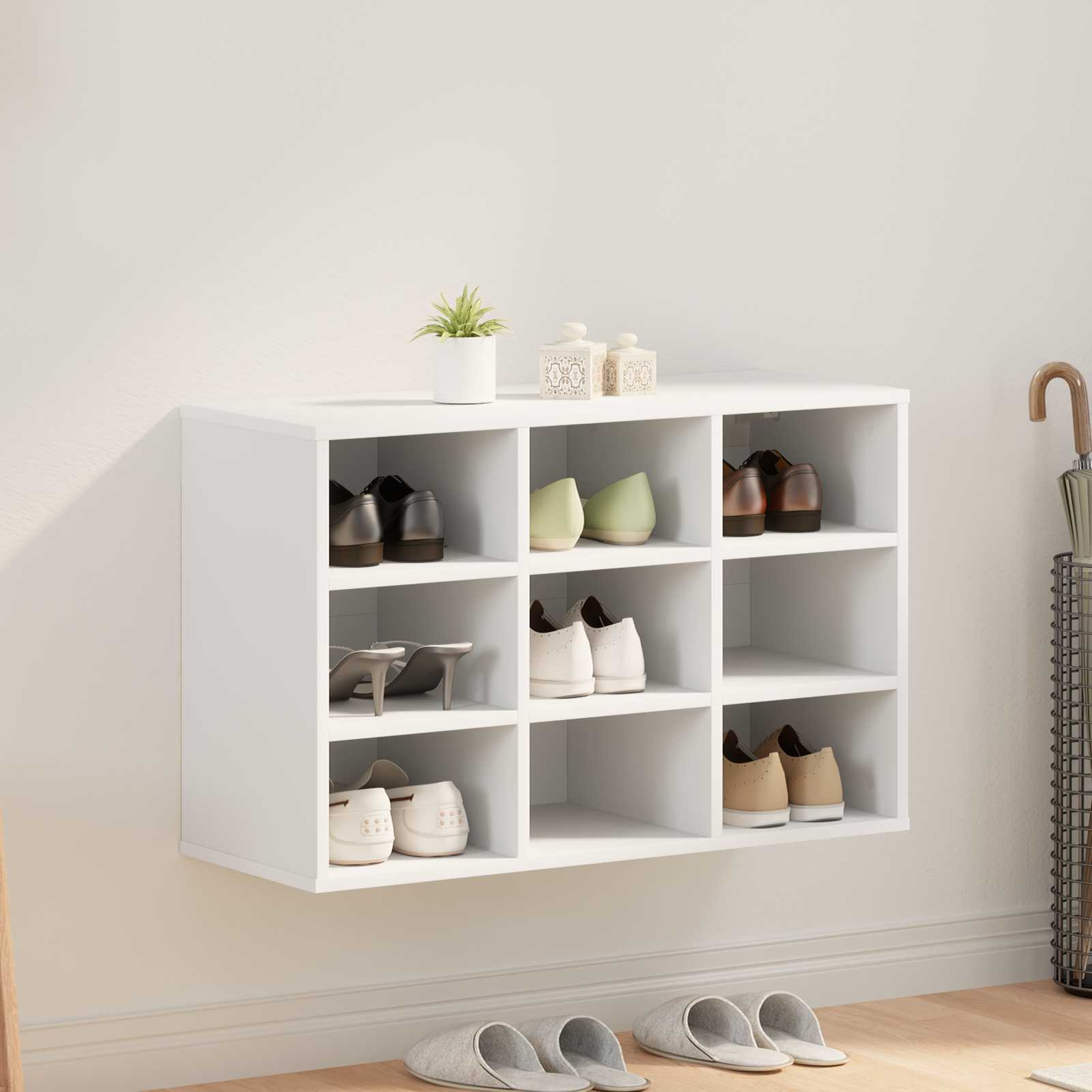 vidaXL Szafka na buty Biały 77,5 x 30 x 51 cm Materiał drewnopochodny