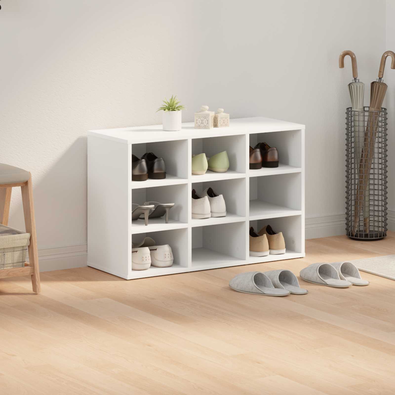 vidaXL Szafka na buty Biały 77,5 x 30 x 51 cm Materiał drewnopochodny