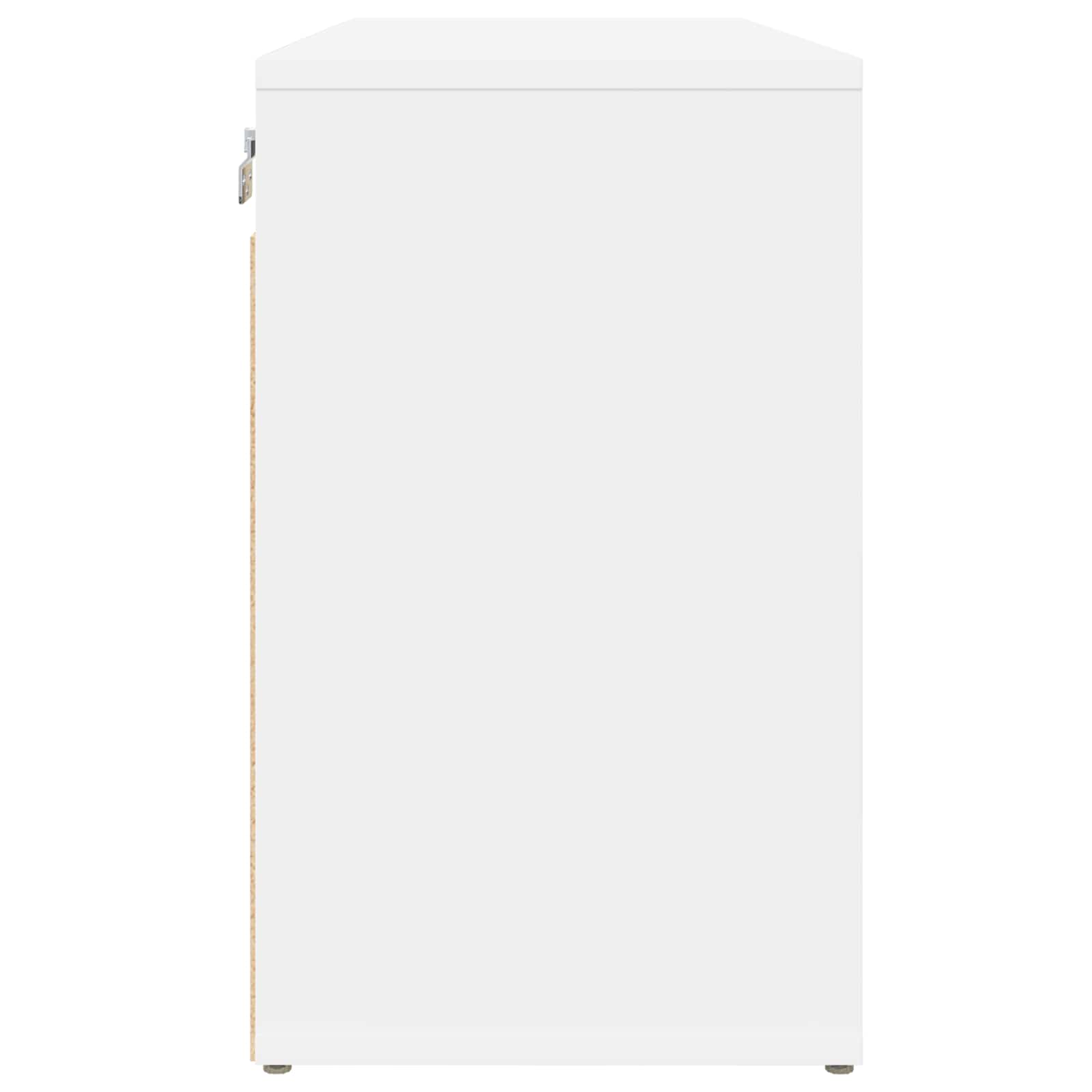 vidaXL Szafka na buty Biały 77,5 x 30 x 51 cm Materiał drewnopochodny