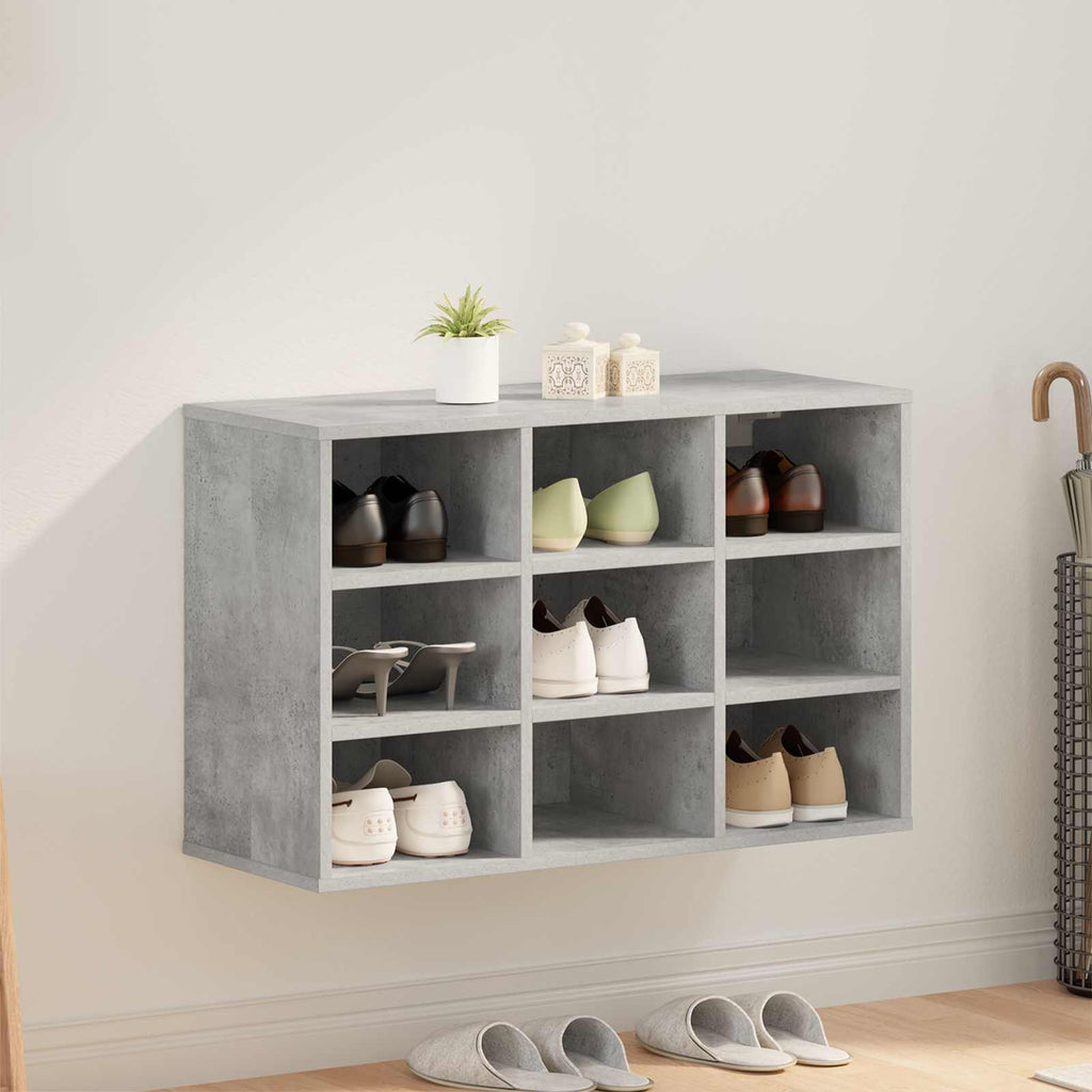 vidaXL Szafka na buty z półką Betonowy szary 77,5 x 30 x 51 cm
