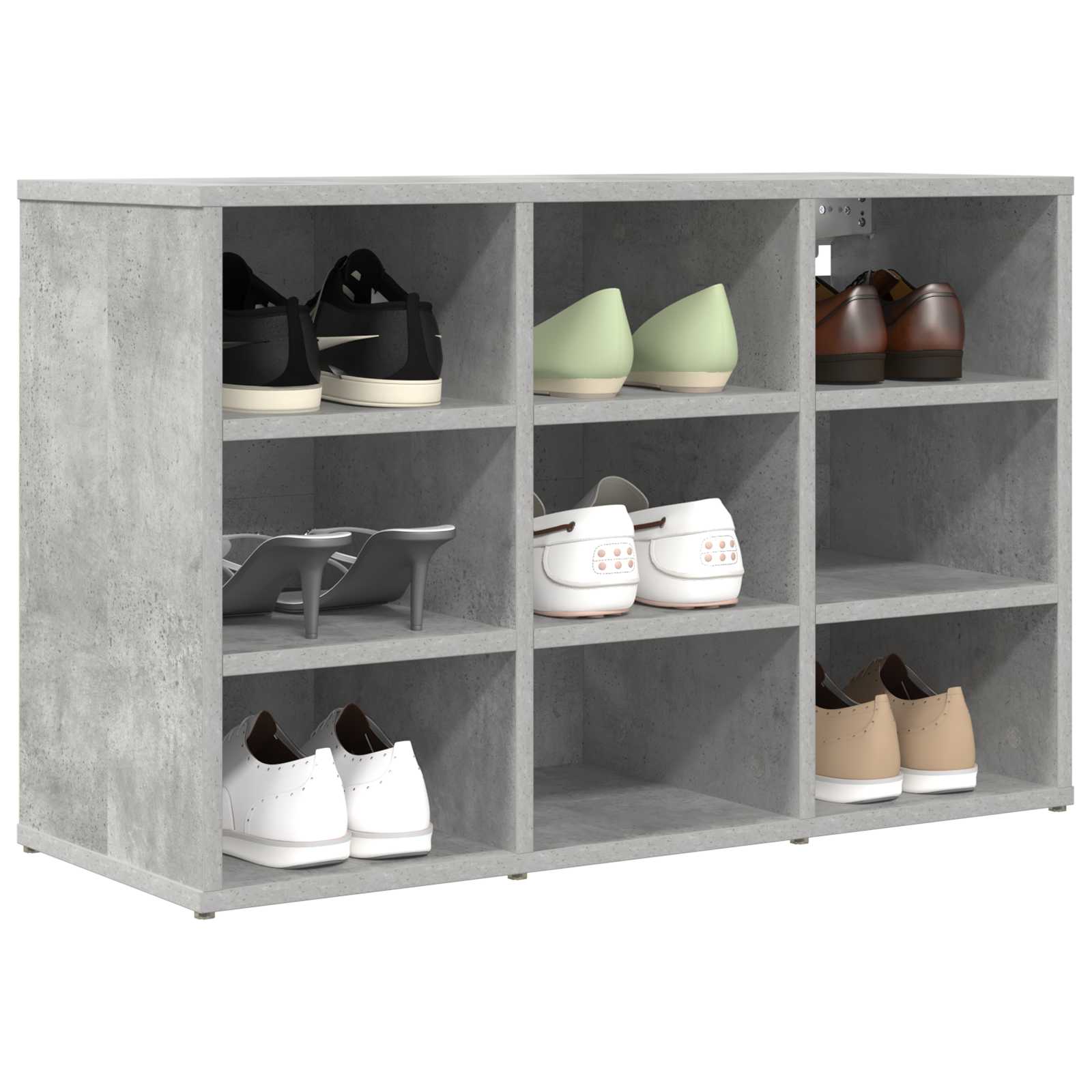 vidaXL Szafka na buty z półką Betonowy szary 77,5 x 30 x 51 cm