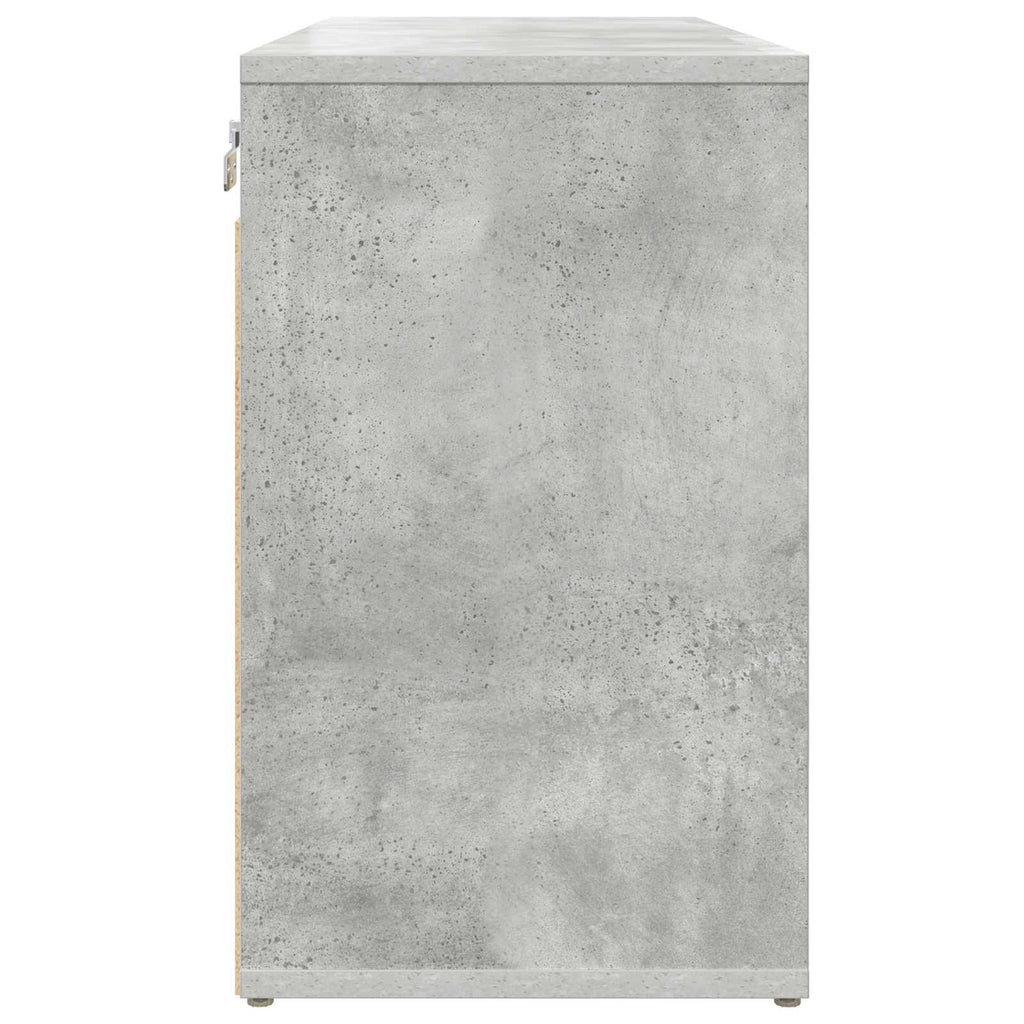 vidaXL Szafka na buty z półką Betonowy szary 77,5 x 30 x 51 cm