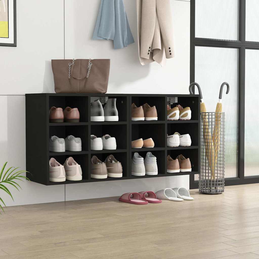 vidaXL Szafki na buty, 2 szt., czarne, 52,5x30x50 cm