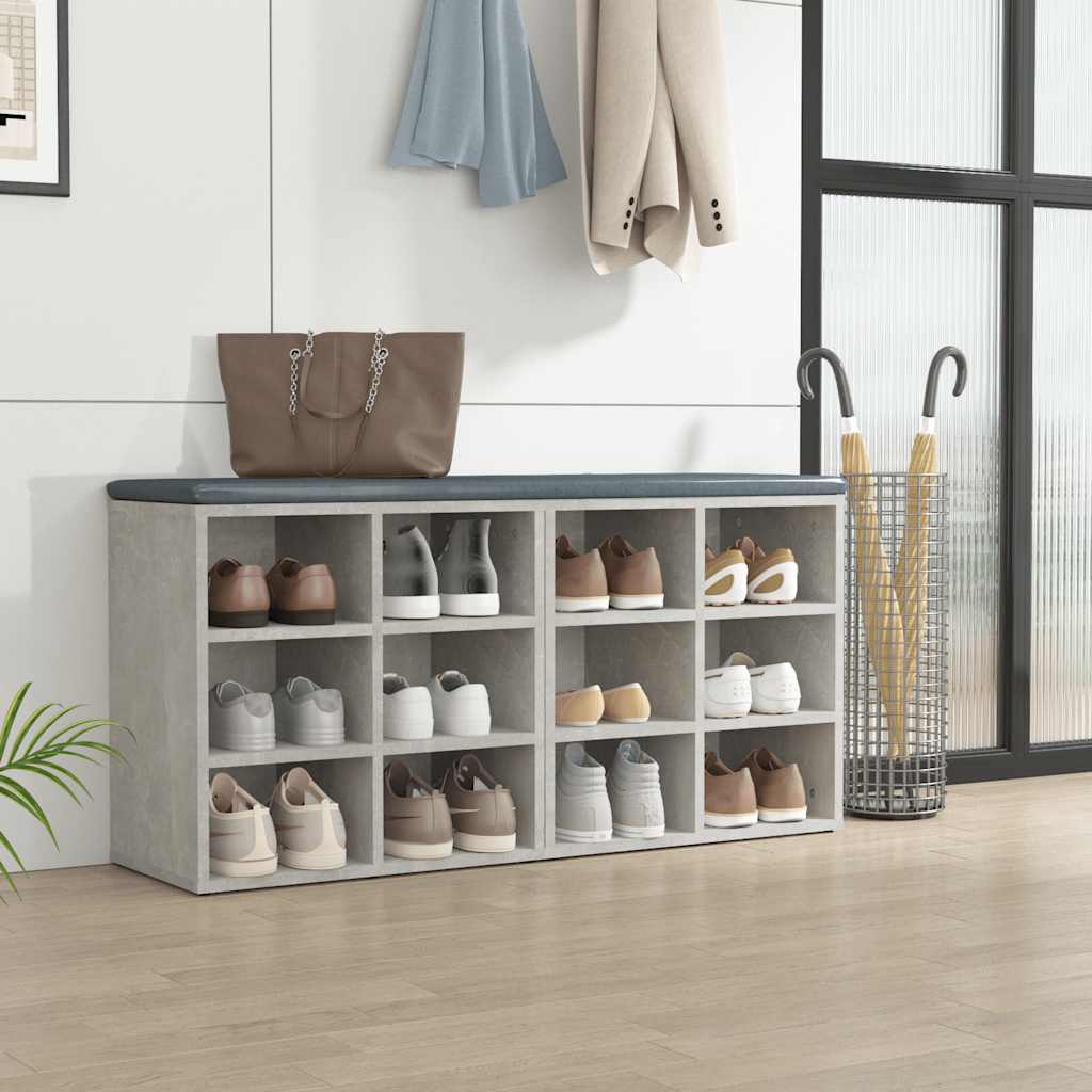 vidaXL Szafki na buty, 2 szt., betonowa szarość, 52,5x30x50 cm