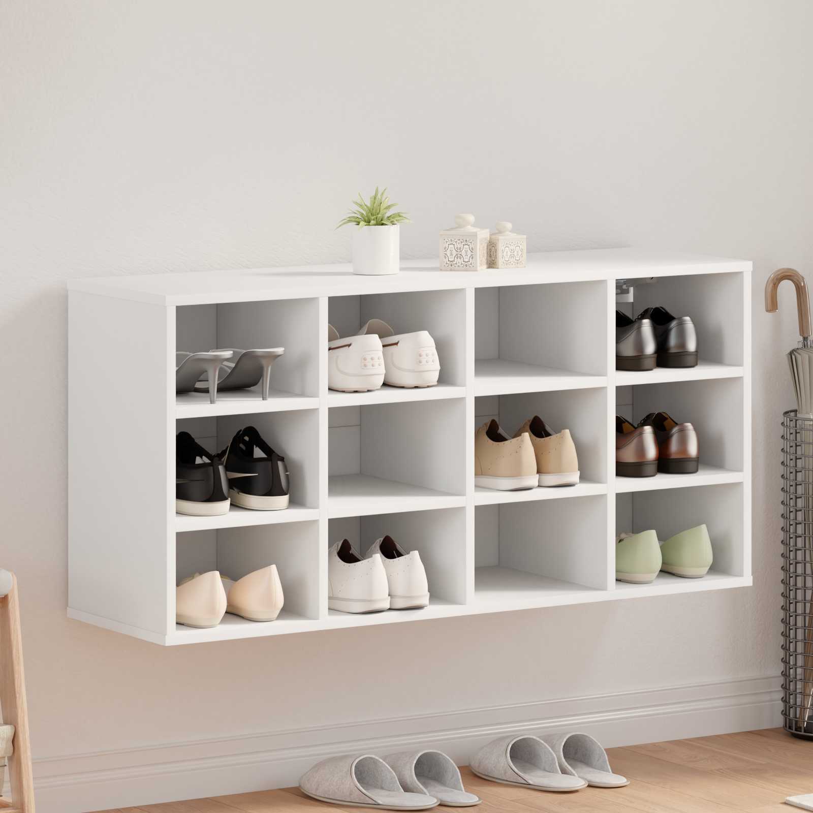 vidaXL Szafka na buty Biały 103 x 30 x 51 cm Materiał drewnopochodny