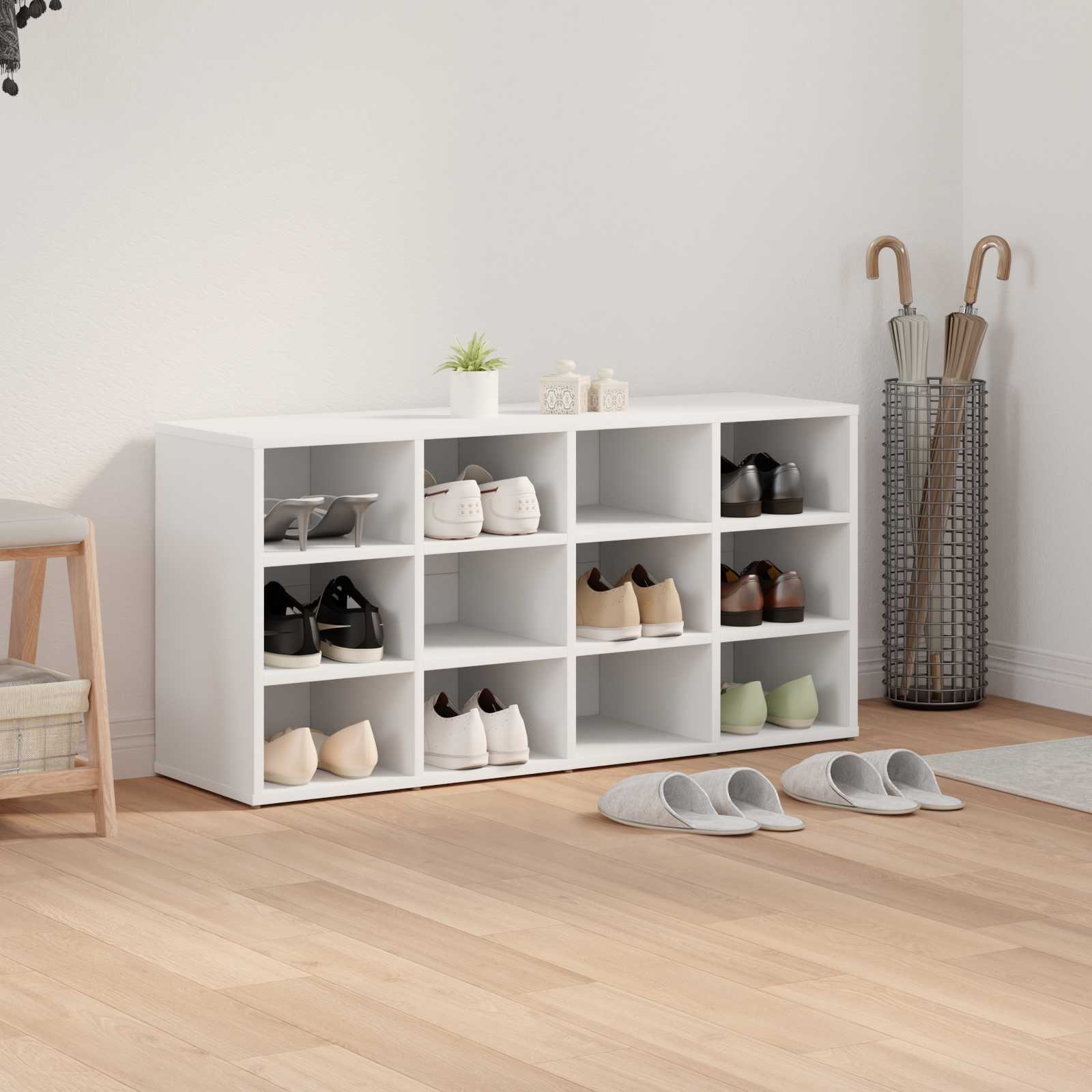 vidaXL Szafka na buty Biały 103 x 30 x 51 cm Materiał drewnopochodny