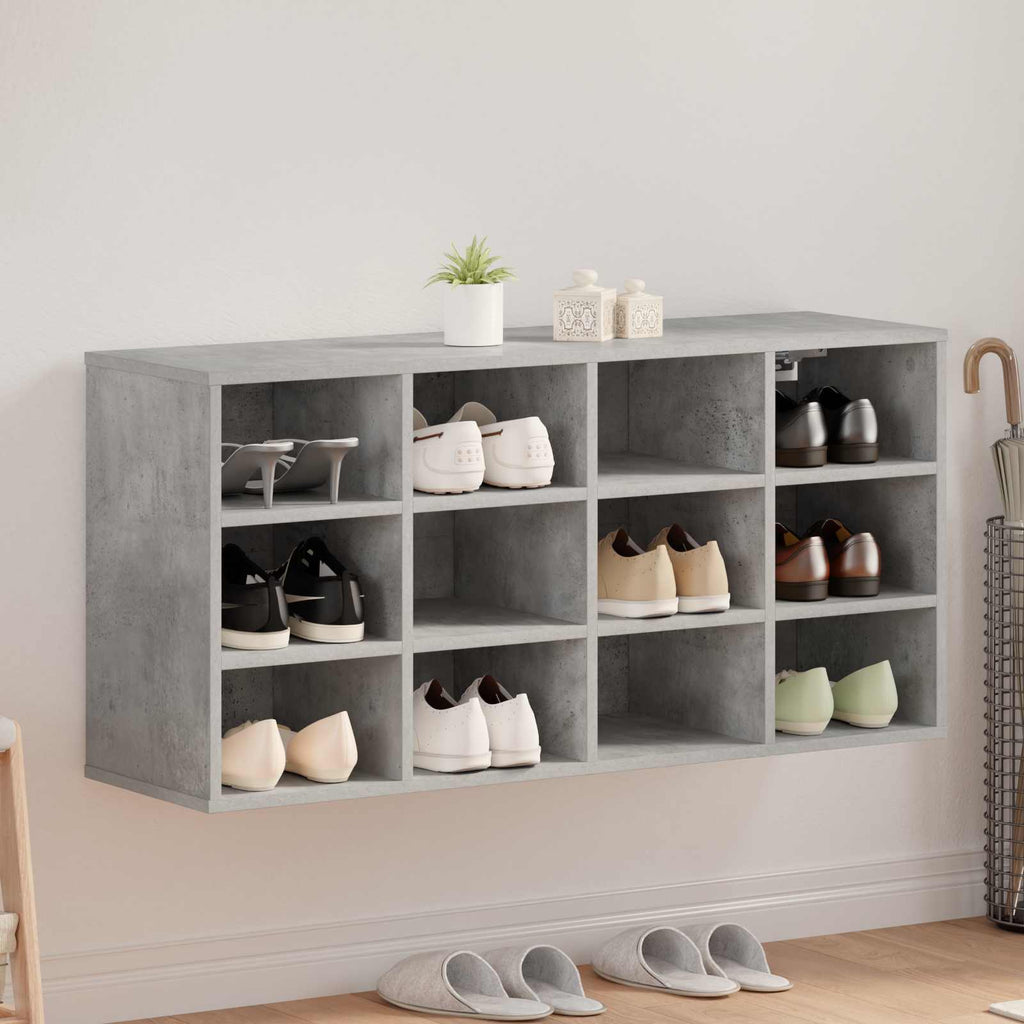 vidaXL Szafka na buty z półką Betonowy szary 103 x 30 x 51 cm
