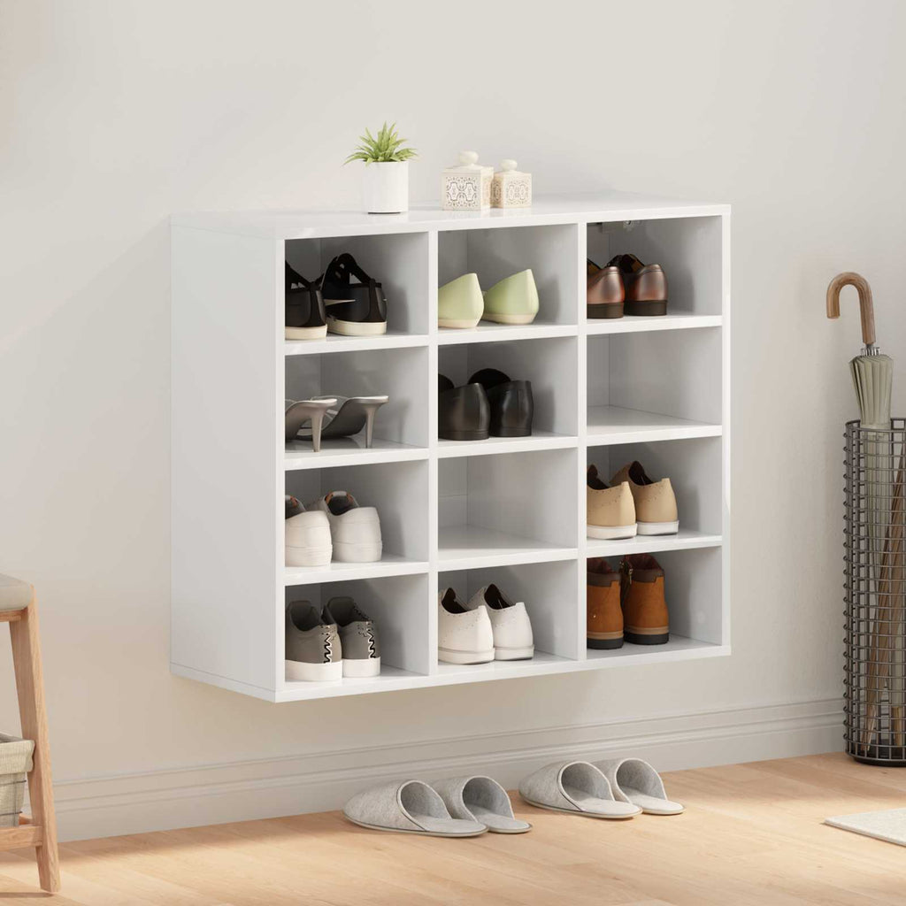 vidaXL Szafka na buty Biały 77,5 x 30 x 67 cm Materiał drewnopochodny