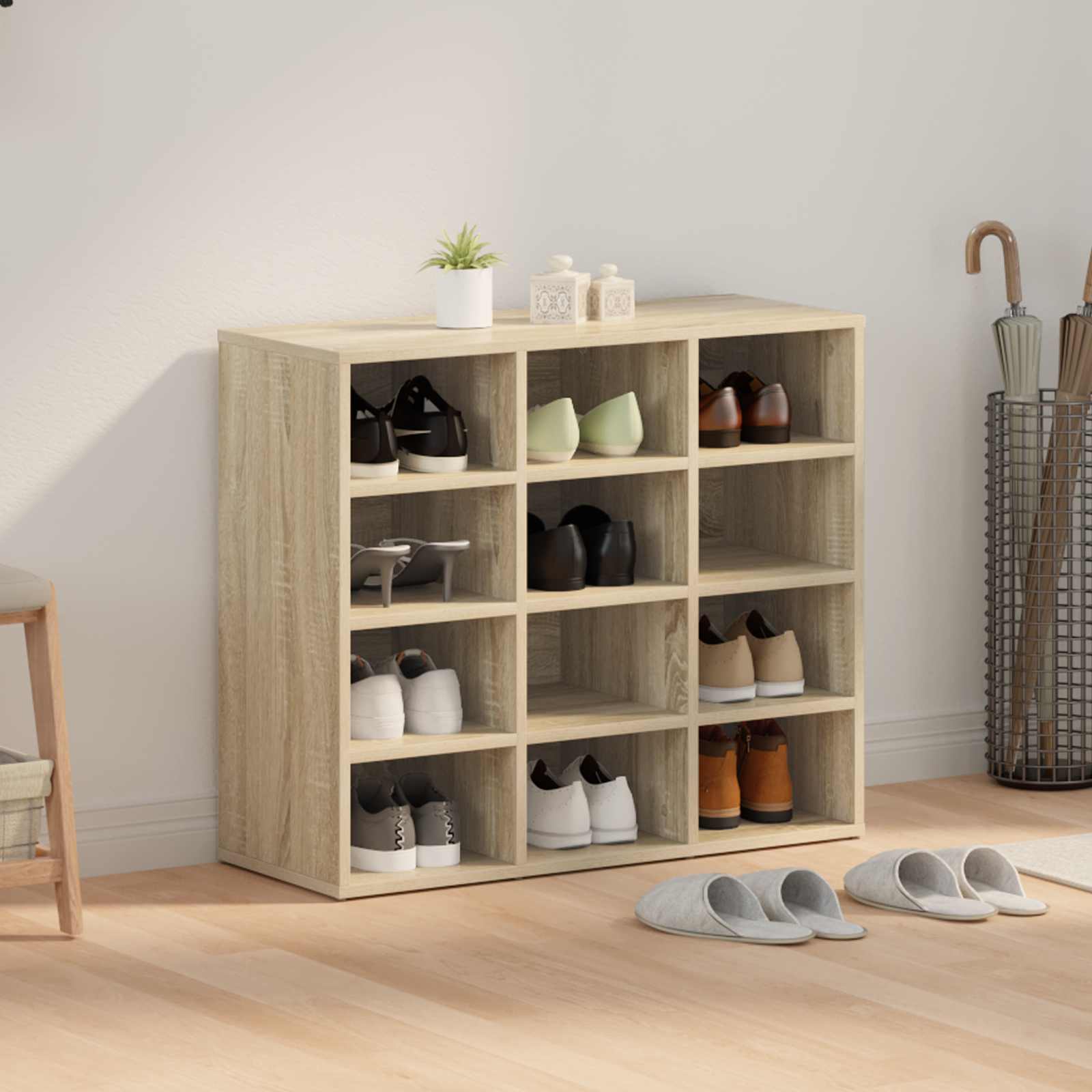 vidaXL Szafka na buty z półką Dąb Sonoma 77,5 x 30 x 67 cm