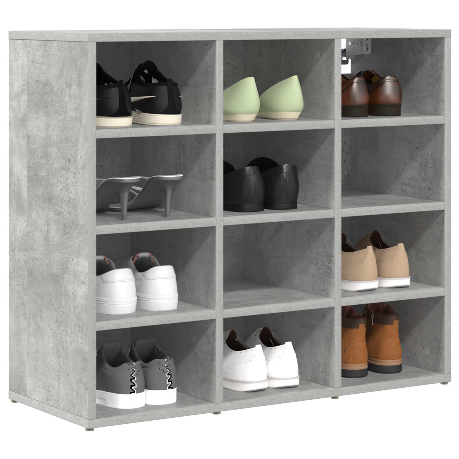 vidaXL Szafka na buty z półką Betonowy szary 77,5 x 30 x 67 cm