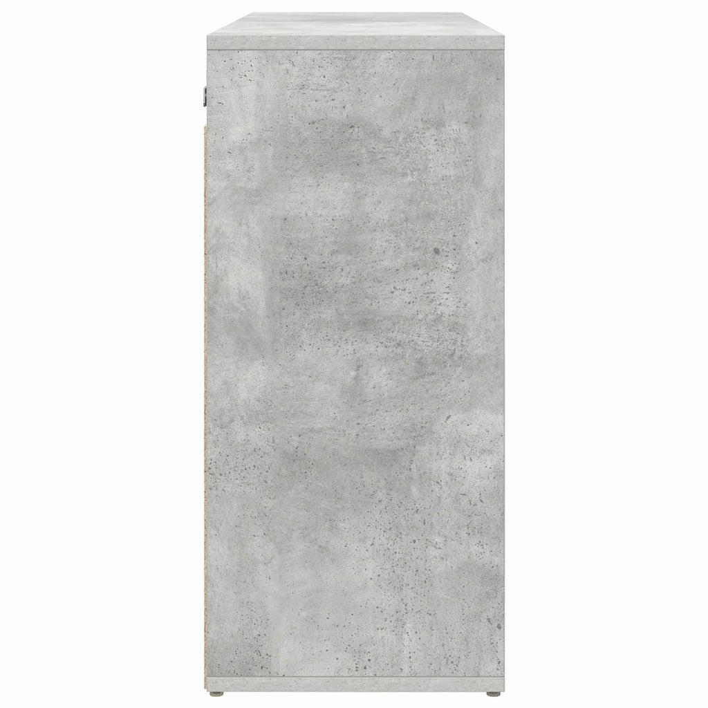 vidaXL Szafka na buty z półką Betonowy szary 77,5 x 30 x 67 cm