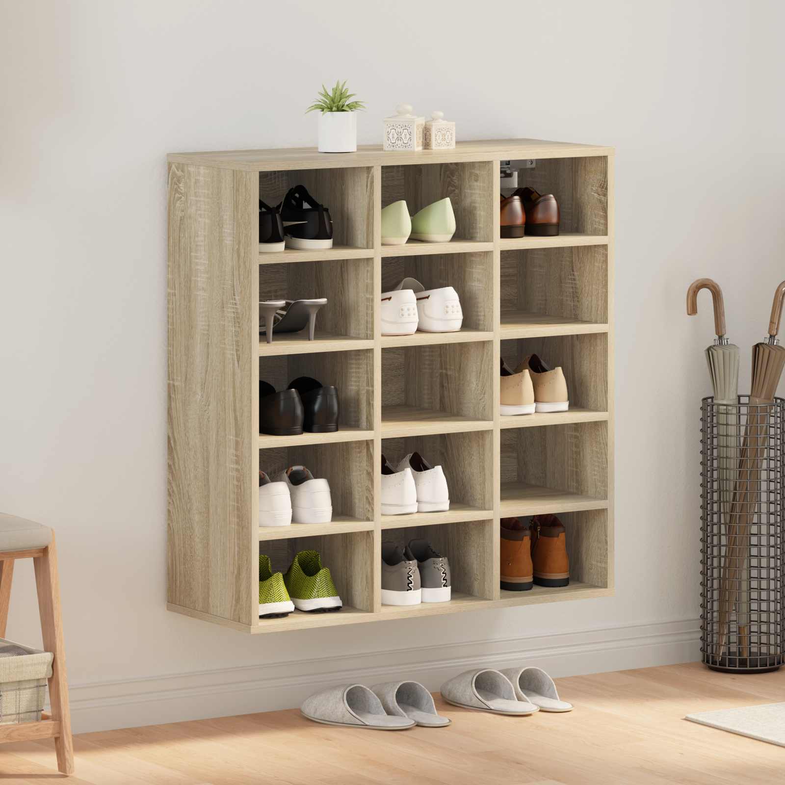 vidaXL Szafka na buty z półką Dąb Sonoma 77,5 x 30 x 83,5 cm