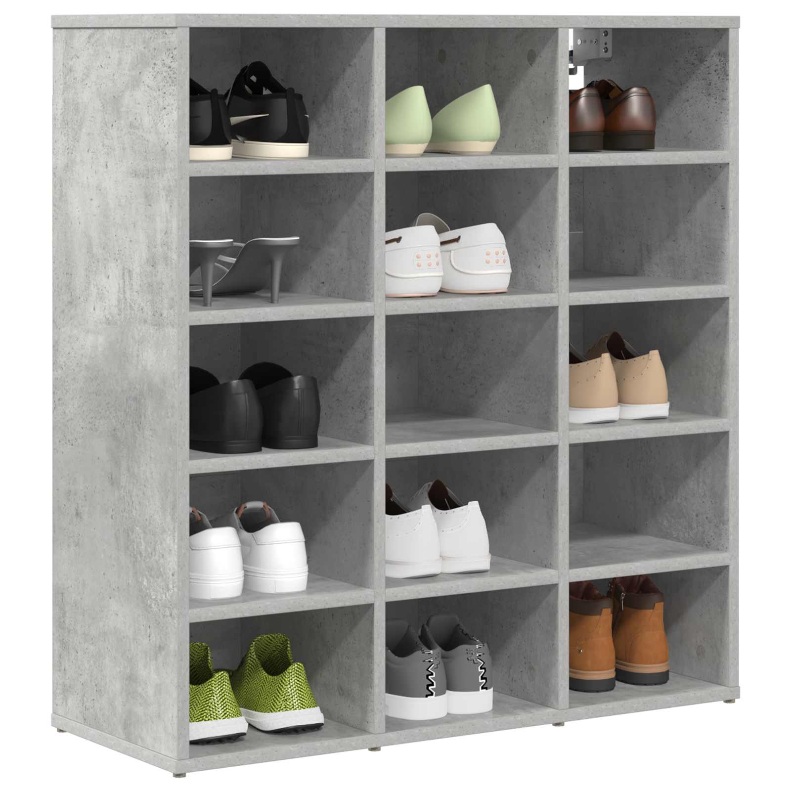 vidaXL Szafka na buty z półką Betonowy szary 77,5 x 30 x 83,5 cm