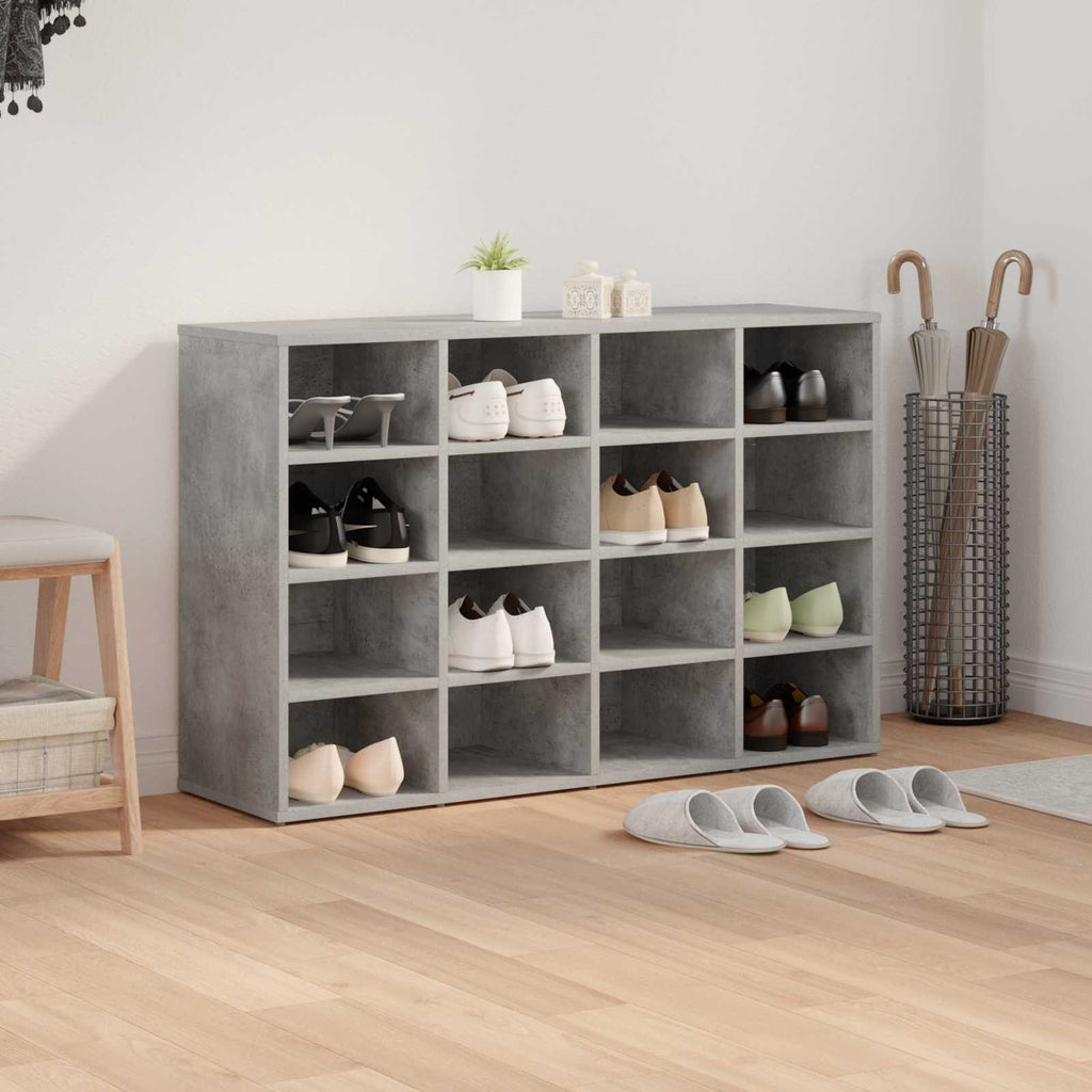 vidaXL Szafka na buty z półką Betonowy szary 103 x 30 x 67 cm