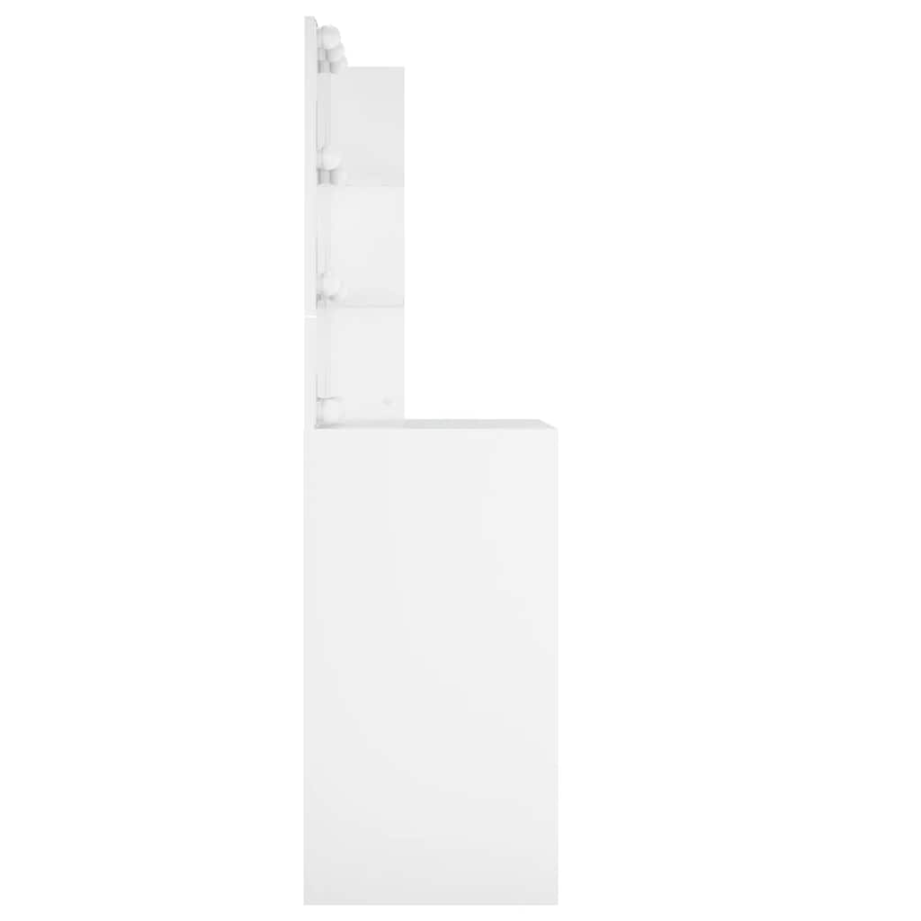 vidaXL Toaletka z oświetleniem LED, biała, 60x40x140 cm