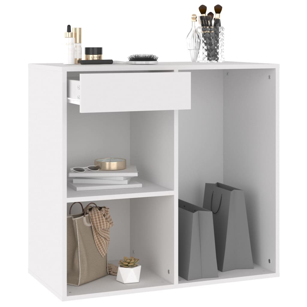 vidaXL Szafka na kosmetyki, biała 80x40x75 cm, materiał drewnopochodny