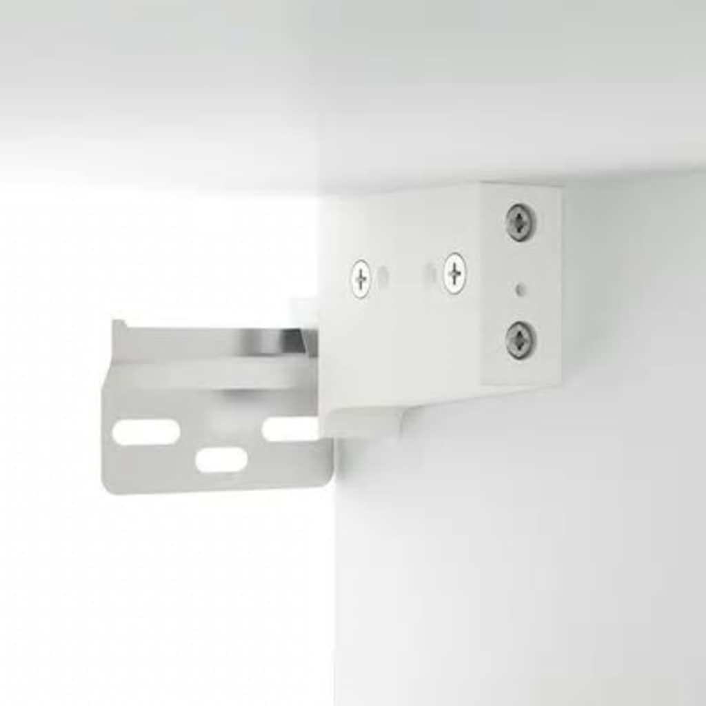 vidaXL Szafka z lustrem i oświetleniem LED, biała, 76x15x55 cm