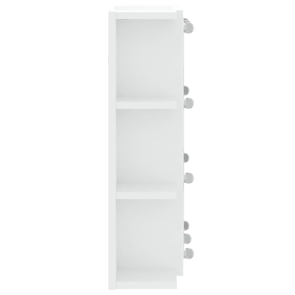 vidaXL Szafka z lustrem i oświetleniem LED, biała, 70x16,5x60 cm