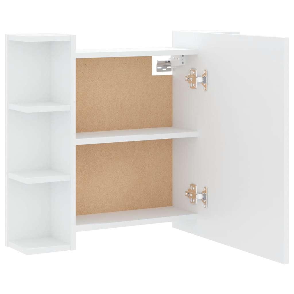 vidaXL Szafka z lustrem i oświetleniem LED, biała, 70x16,5x60 cm