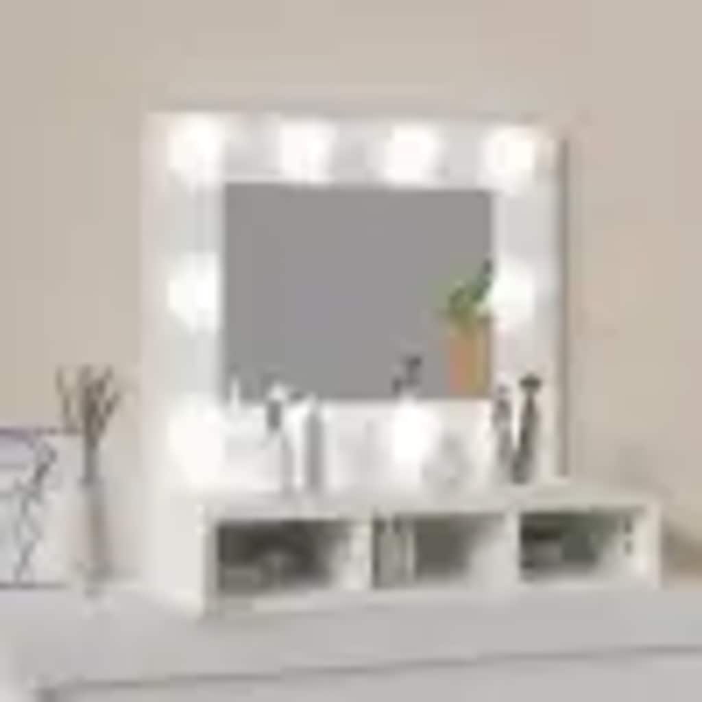 vidaXL Szafka z lustrem i oświetleniem LED, biała, 60x31,5x62 cm