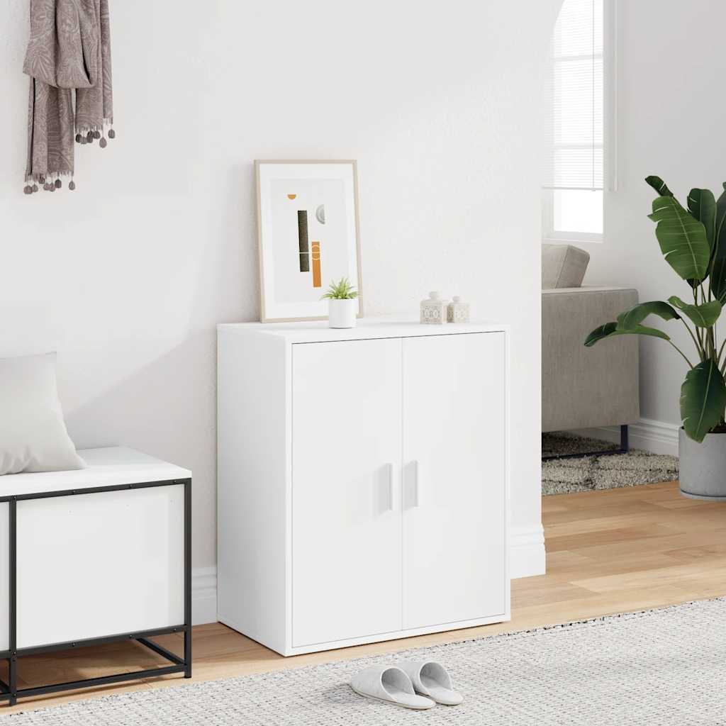 vidaXL Szafka na buty, biała, 60x35x70 cm, materiał drewnopochodny