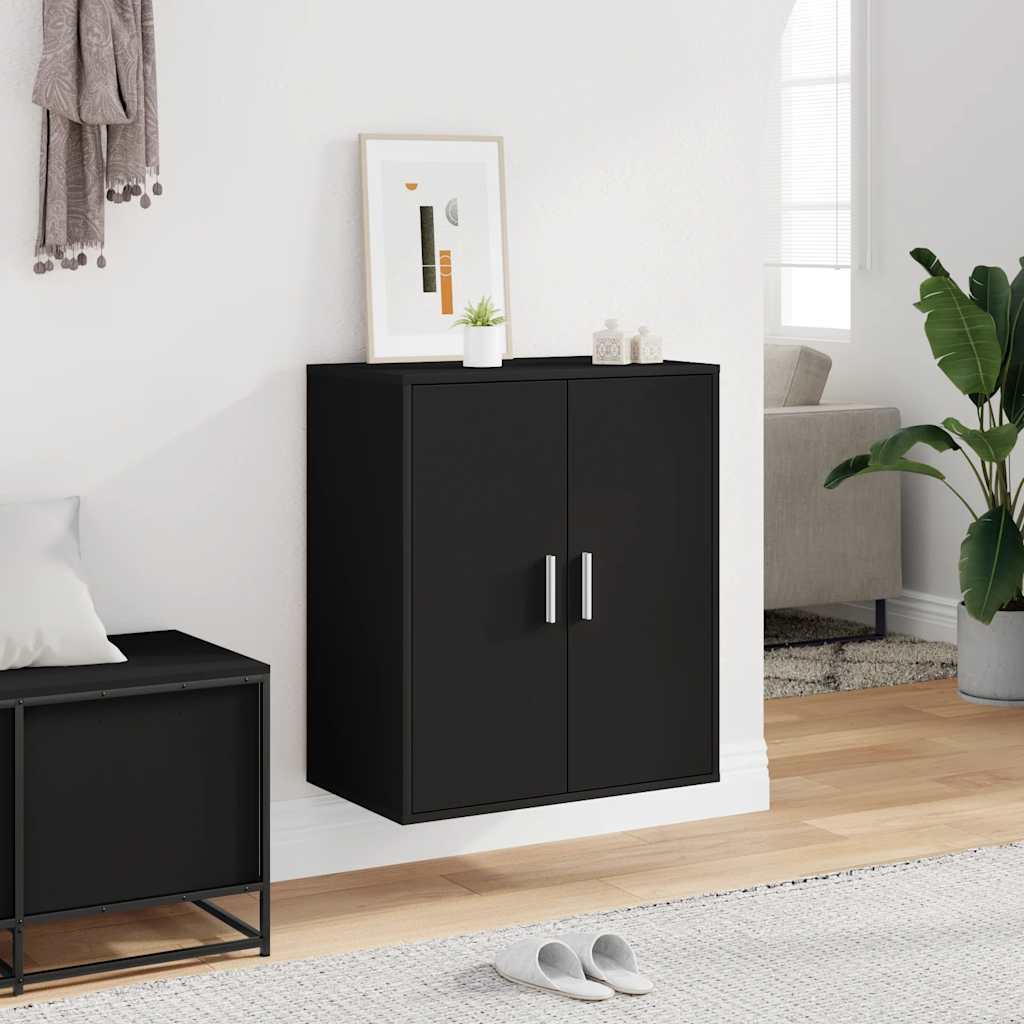 vidaXL Szafka na buty, czarna, 60x35x70 cm, materiał drewnopochodny