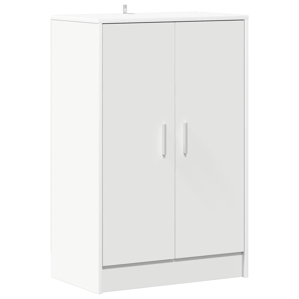 vidaXL Szafka na buty, biała, 60x35x92 cm, materiał drewnopochodny