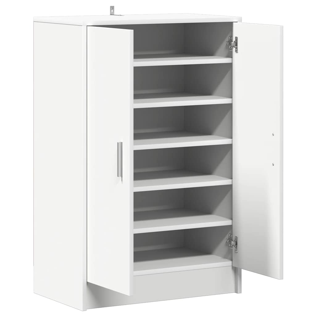 vidaXL Szafka na buty, biała, 60x35x92 cm, materiał drewnopochodny