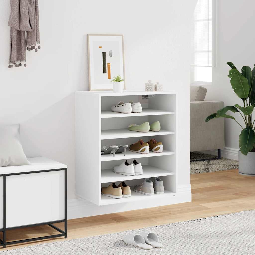 vidaXL Szafka na buty, biała, 60x35x70 cm, materiał drewnopochodny