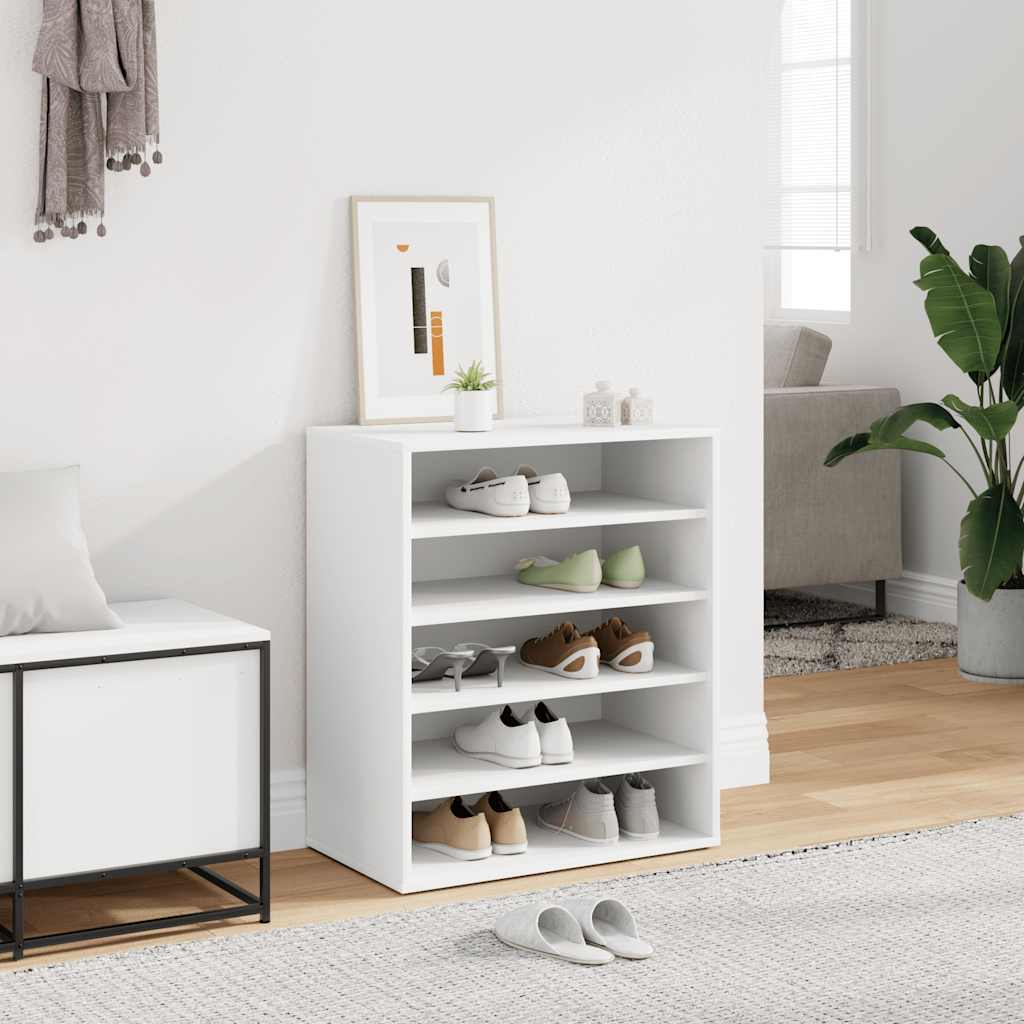 vidaXL Szafka na buty, biała, 60x35x70 cm, materiał drewnopochodny