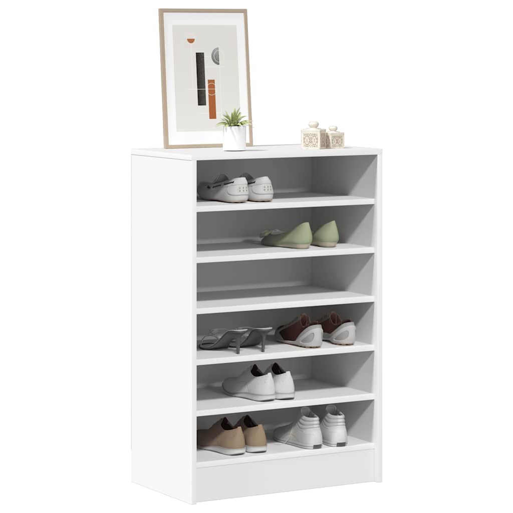 vidaXL Szafka na buty, biała, 60x35x92 cm, materiał drewnopochodny