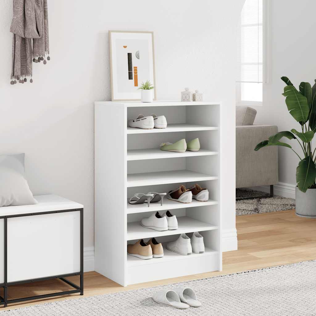 vidaXL Szafka na buty, biała, 60x35x92 cm, materiał drewnopochodny