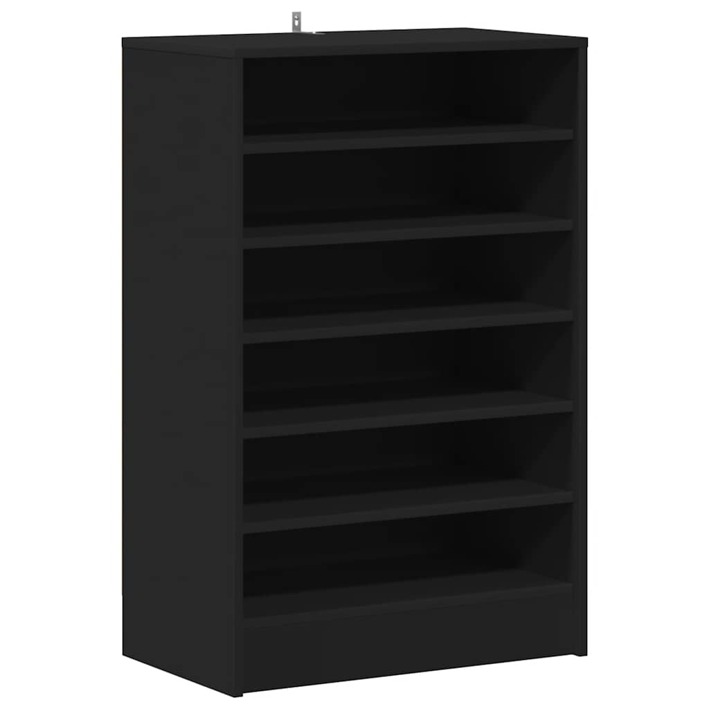 vidaXL Szafka na buty, czarna, 60x35x92 cm, materiał drewnopochodny