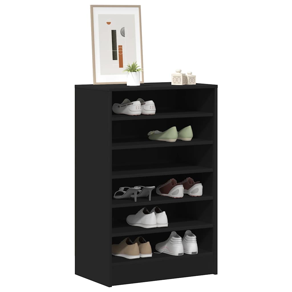 vidaXL Szafka na buty, czarna, 60x35x92 cm, materiał drewnopochodny