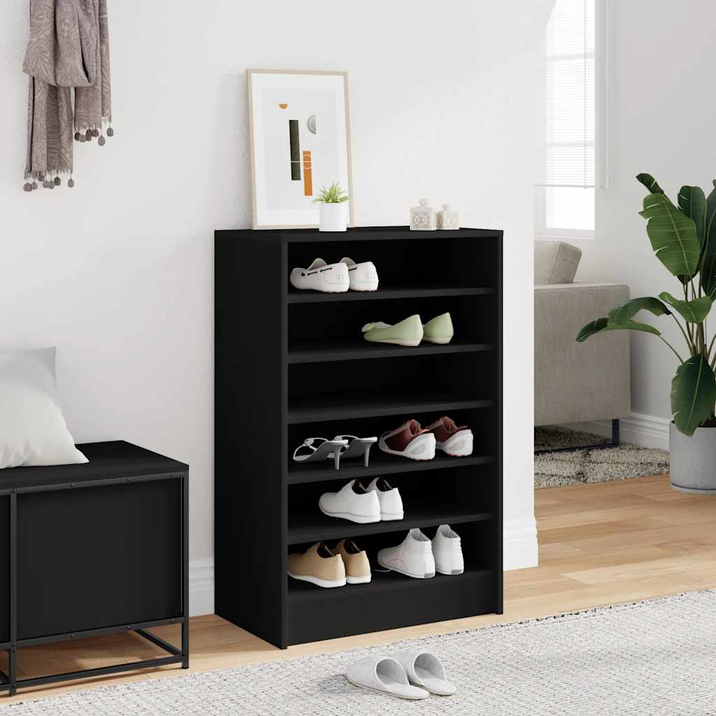 vidaXL Szafka na buty, czarna, 60x35x92 cm, materiał drewnopochodny