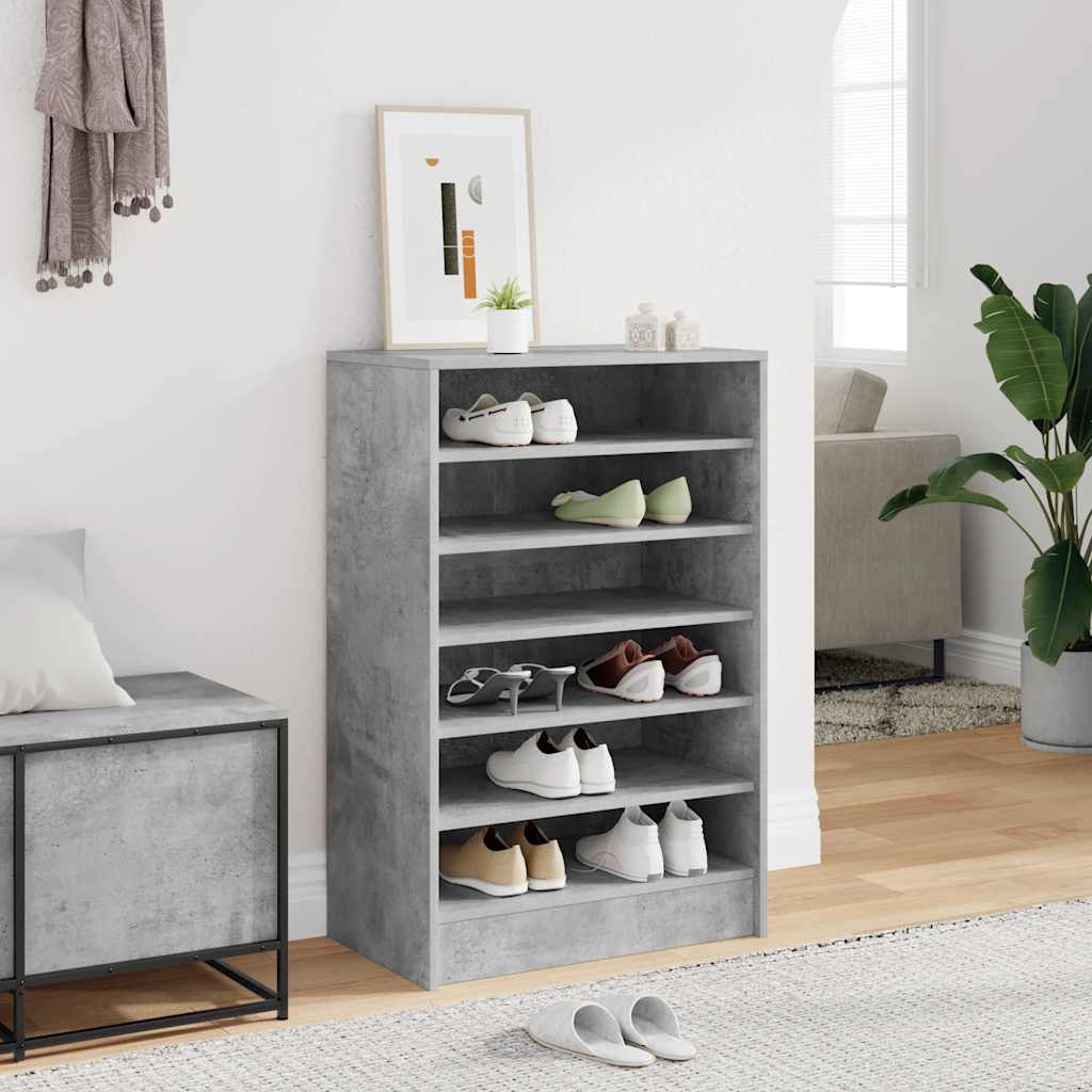 vidaXL Szafka na buty, szarość betonu, 60x35x92 cm