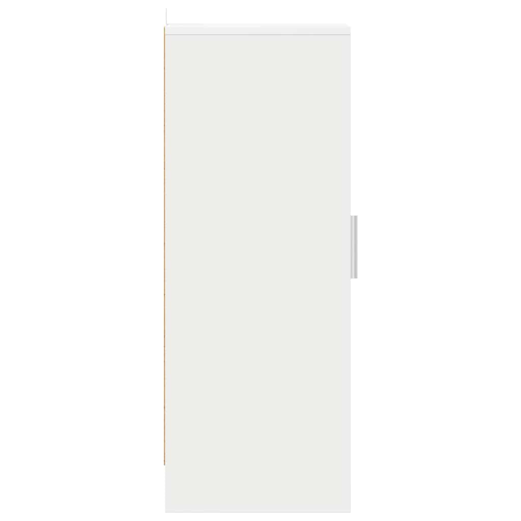 vidaXL Szafka na buty, biała, 32x35x92 cm, materiał drewnopochodny