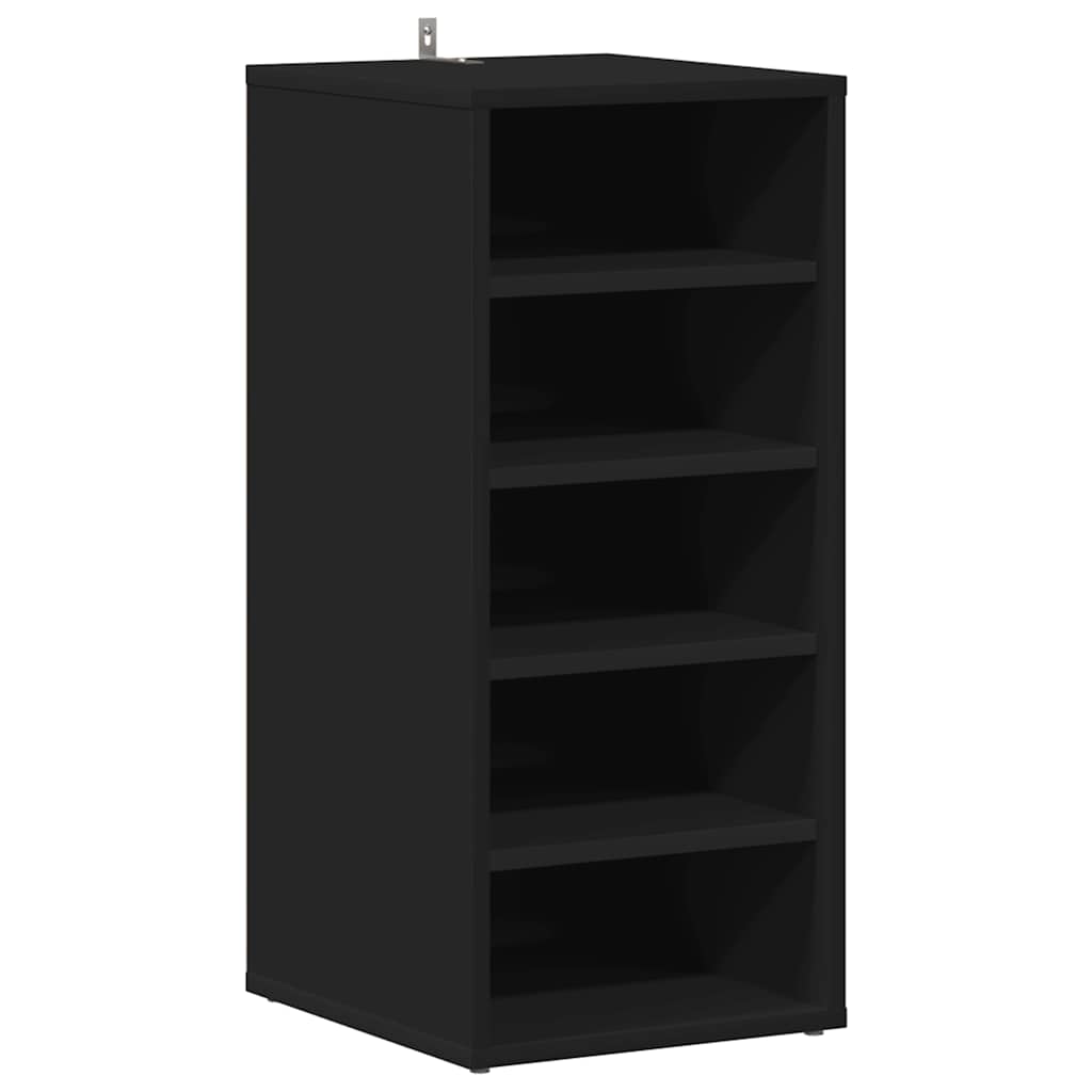 vidaXL Szafka na buty, czarna, 31,5x35x70 cm, materiał drewnopochodny
