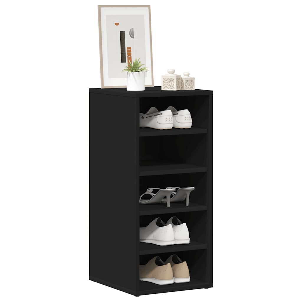 vidaXL Szafka na buty, czarna, 31,5x35x70 cm, materiał drewnopochodny
