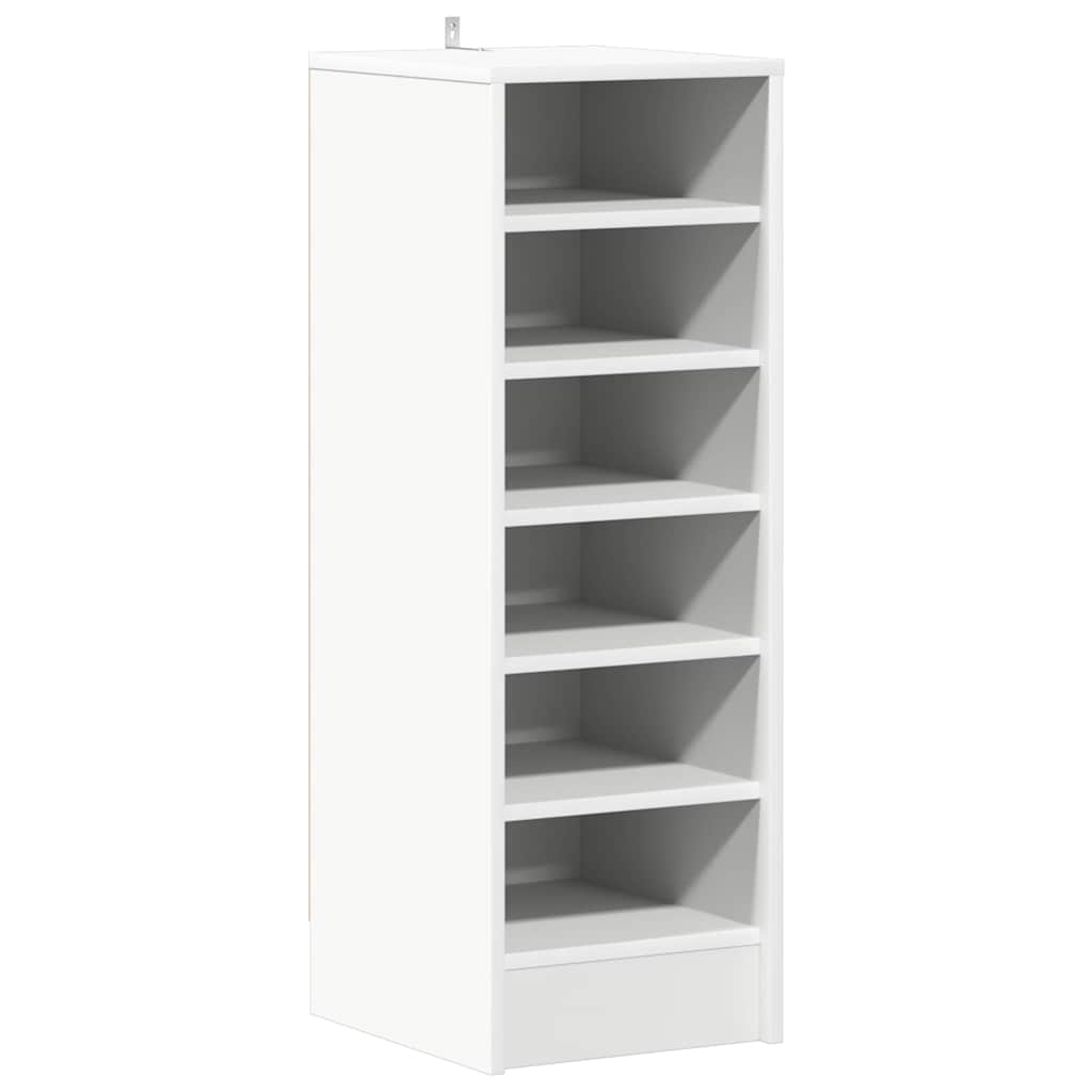 vidaXL Szafka na buty, biała, 31,5x35x90 cm, materiał drewnopochodny