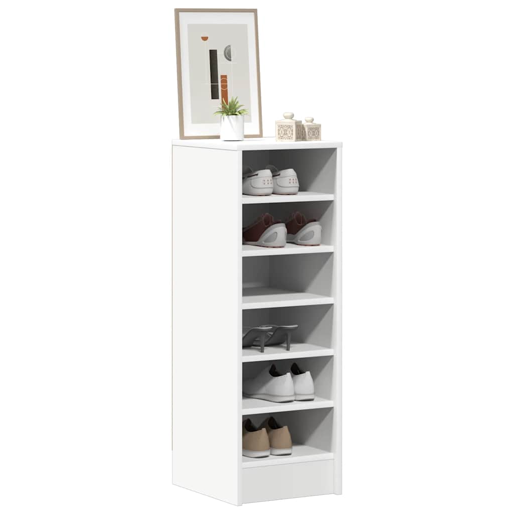 vidaXL Szafka na buty, biała, 31,5x35x90 cm, materiał drewnopochodny