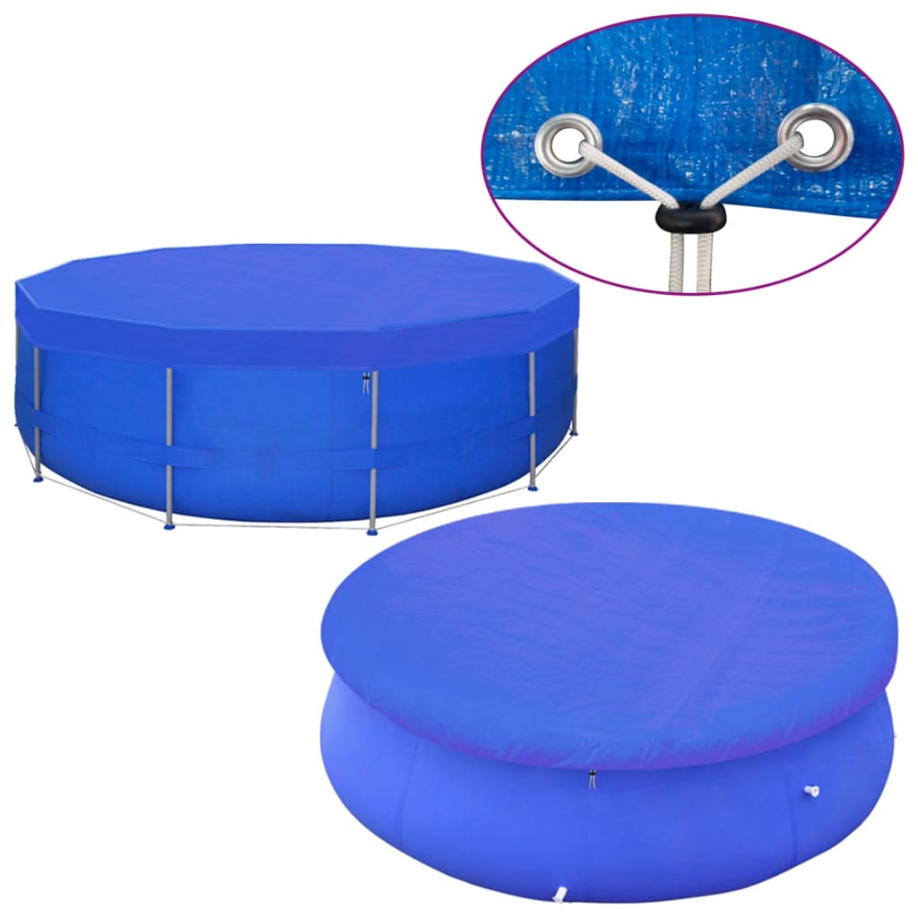 vidaXL Plandeki na basen, 2 szt., PE, okrągłe, 540 cm, 90 g/m²