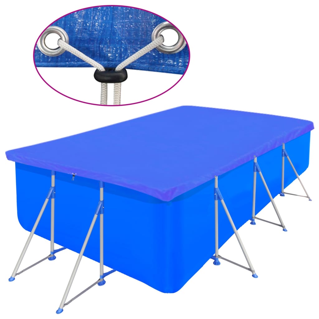 vidaXL Plandeki na basen, 2 szt., PE, prostokątne, 90 g/m², 540x270 cm