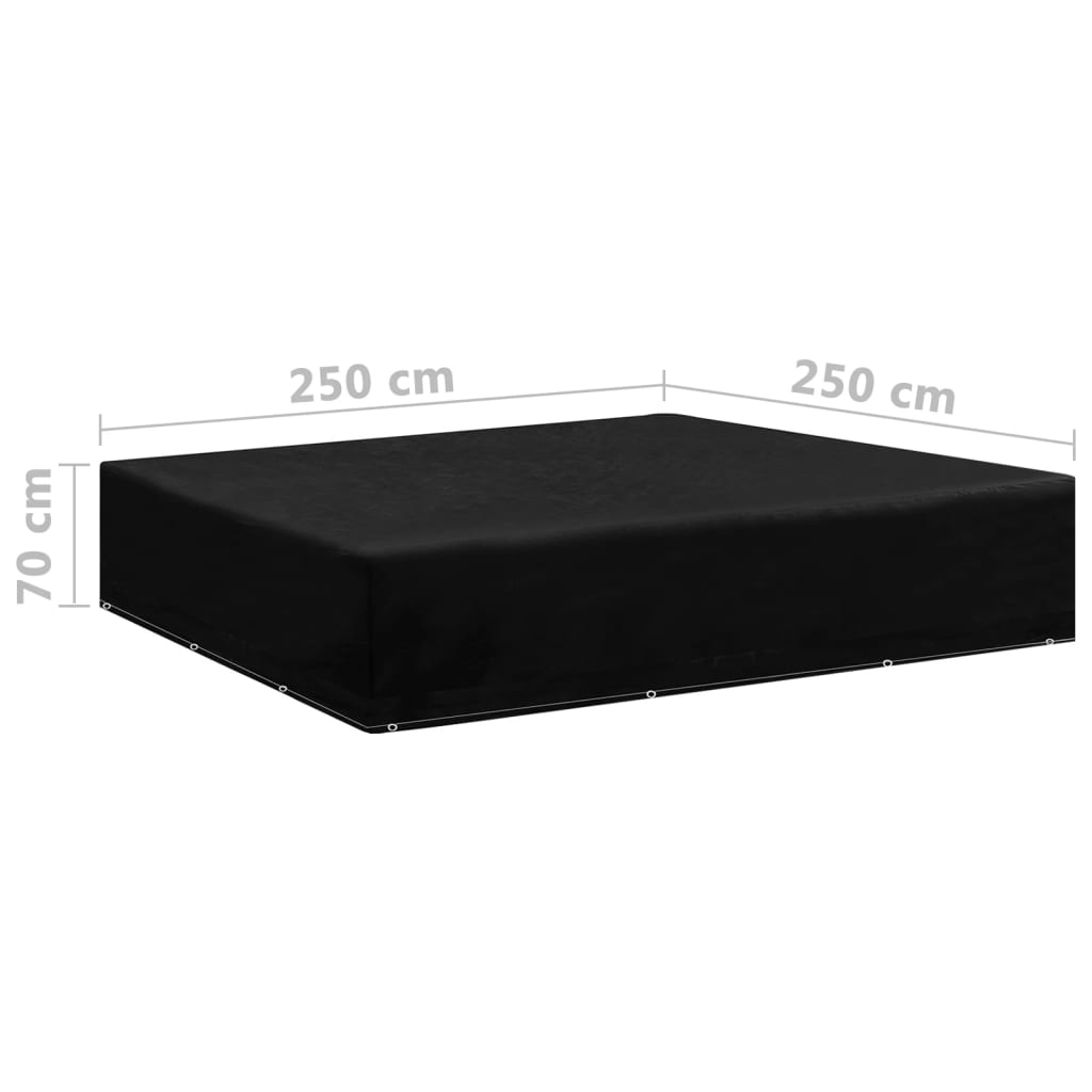 vidaXL Pokrowce na meble ogrodowe, 2 szt., 12 oczek, 250x250x70 cm