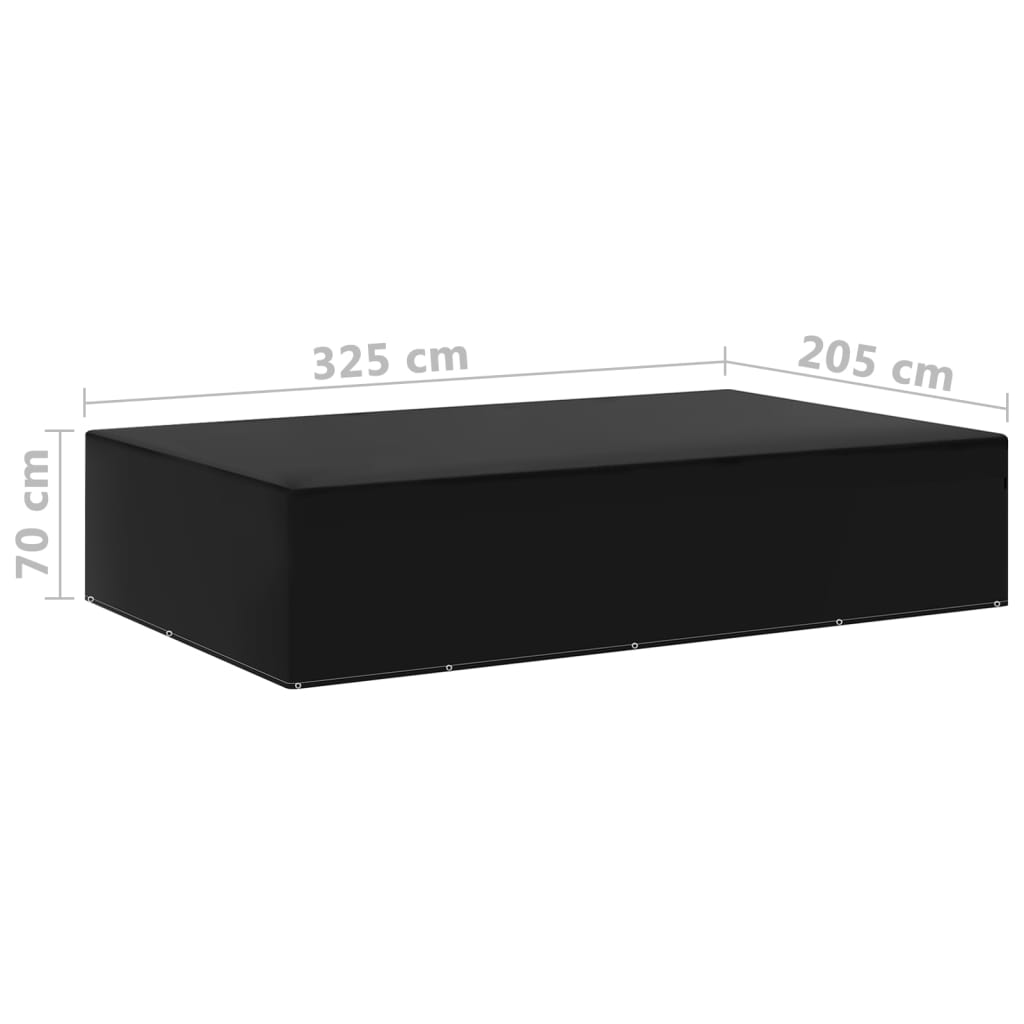 vidaXL Pokrowce na meble ogrodowe, 2 szt., 12 oczek, 325x205x70 cm