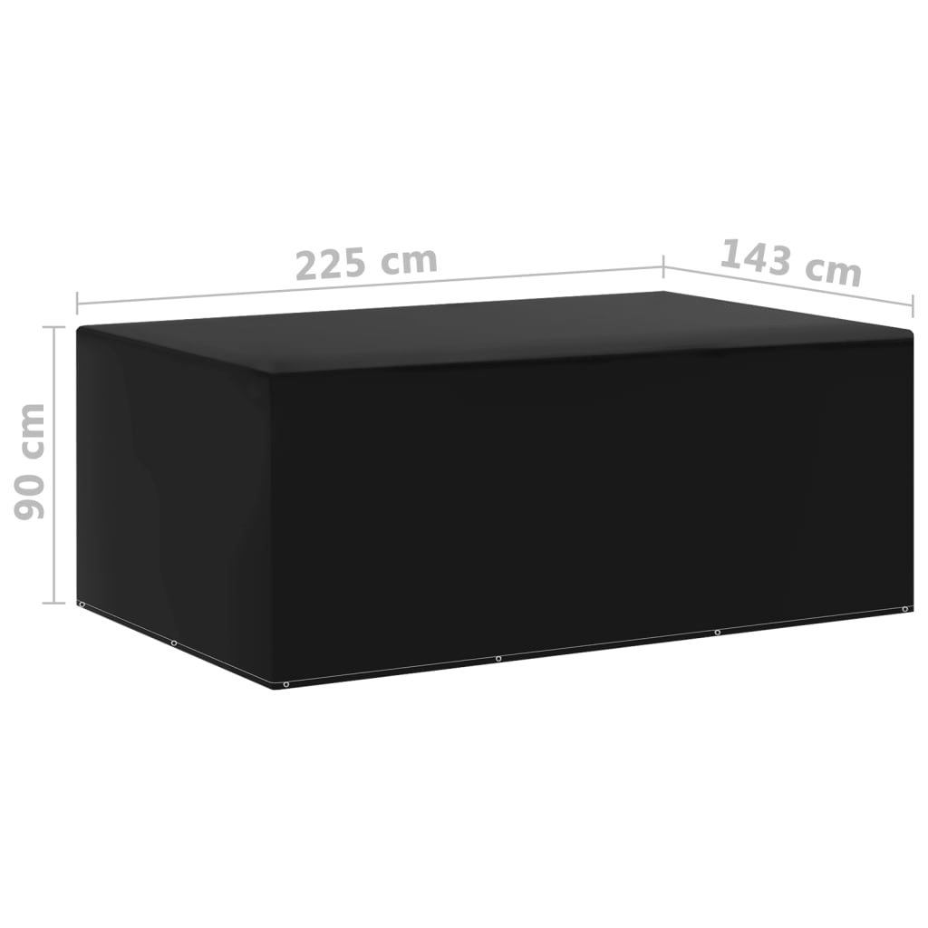 vidaXL Pokrowce na meble ogrodowe, 2 szt., 7 oczek, 225x143x90 cm
