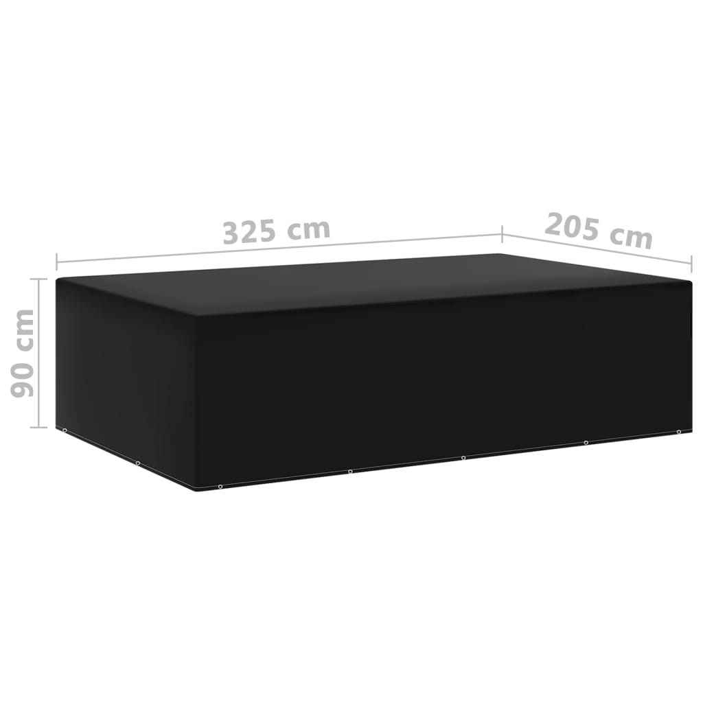vidaXL Pokrowce na meble ogrodowe, 2 szt., 12 oczek, 325x205x90 cm