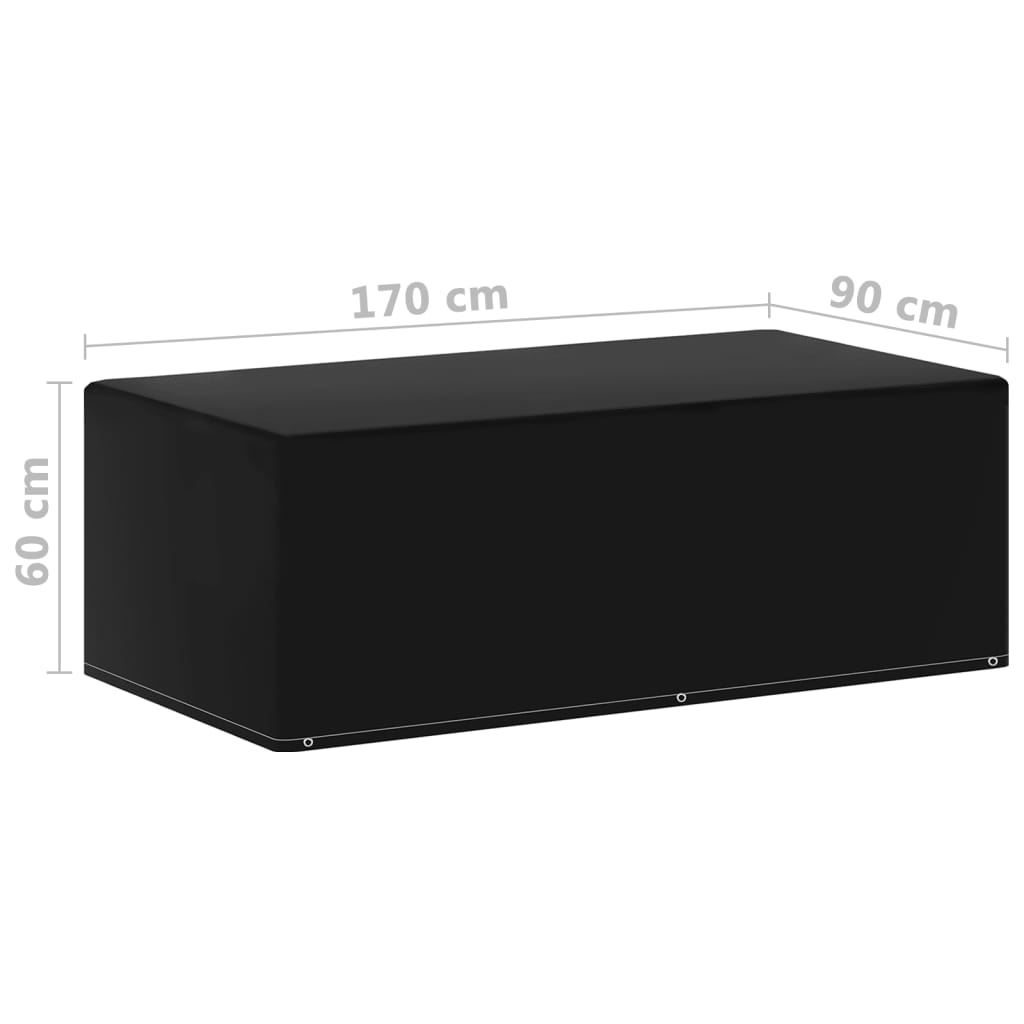 vidaXL Pokrowce na meble i grill, 2 szt., 6 oczek, 170x90x60 cm
