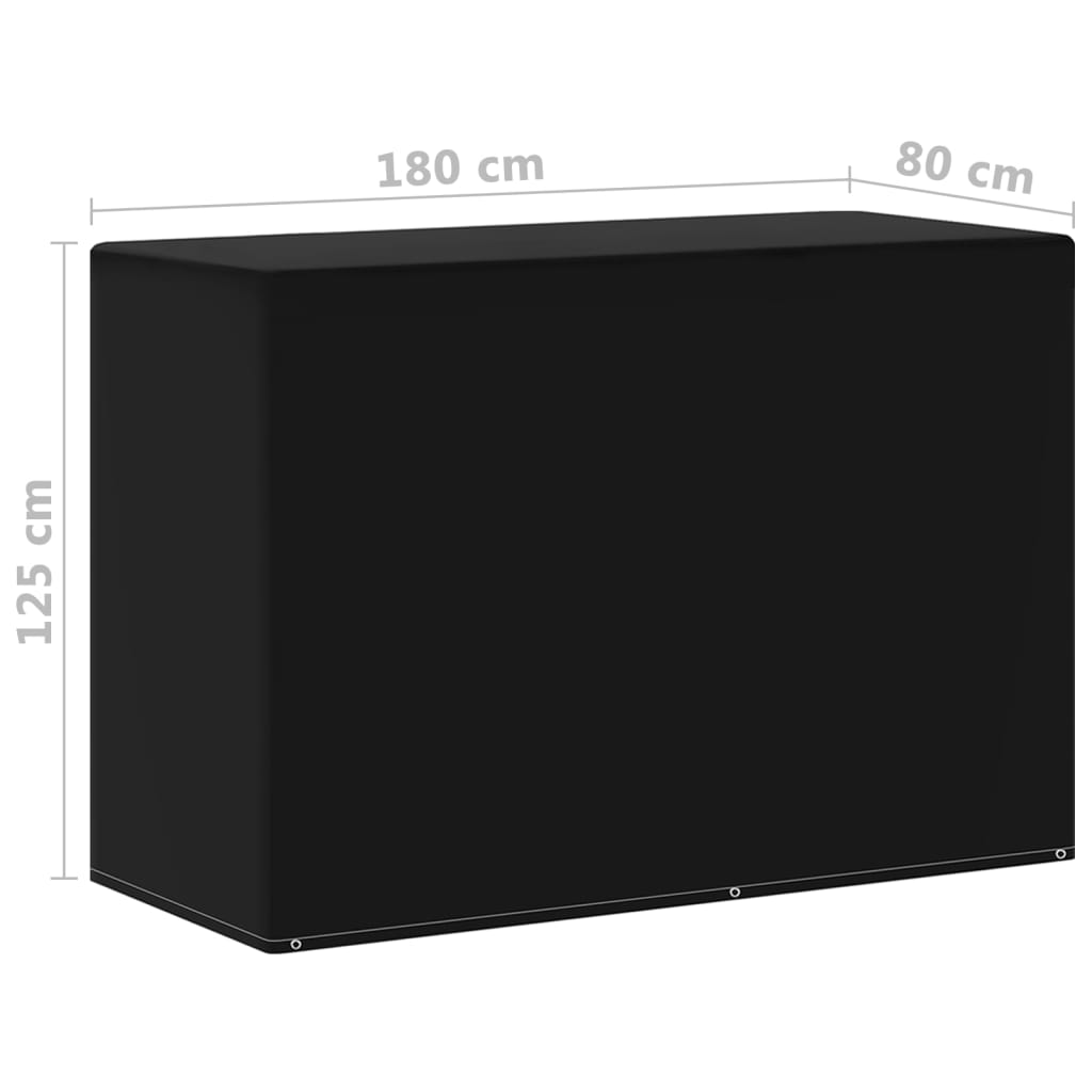 vidaXL Pokrowce na meble i grill, 2 szt., 6 oczek, 180x80x125 cm